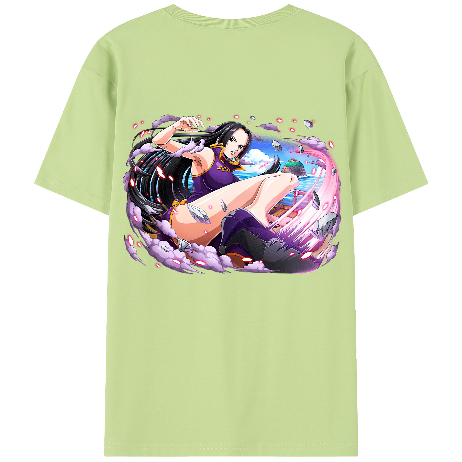 ワンピース ボア・ハンコック ONE PIECE Boa·Hancock 綿100％半袖Tシャツ（背面プリント）